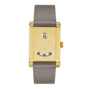 Farasute 2305A Gold Rectangular Jumping Hour Watch